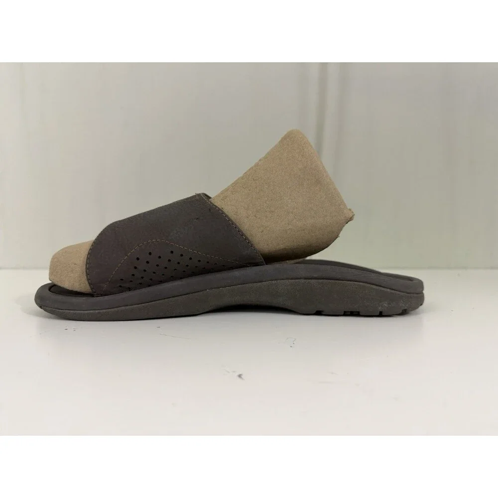 OLUKAI Dark Java Nalu Slide Sandals Mens Sz 9 EU 42 Beach Vibes  Hook & Loop